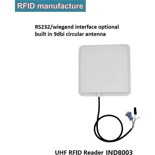 1-5m long range Integrated UHF RFID Reader UHF8003 + usb desktop uhf reader writer UHF9011 with 100pcs uhf rfid tags label