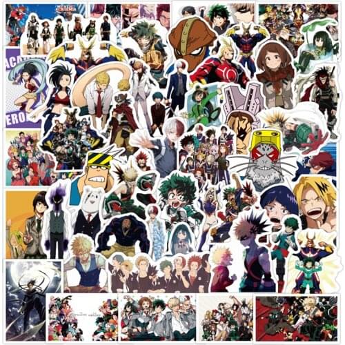 10/30/50PCS Trendy Anime My Hero Academia Graffiti Decoration Suitcase Guitar Cup Waterproof Sticker Toy Wholesale