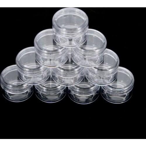 10PCS Cosmetics Empty Jar Makeup Cream Eyeshadow Acrylic Makeup Bottle Face Cream Box Round Bottle Portable Container Storage