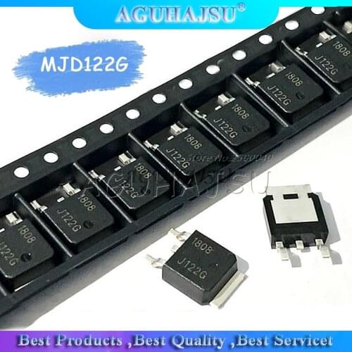 10pcs Darlington transistor MJD122G MJD122T4G MJD122 TIP122 SMD SOT-252 new original
