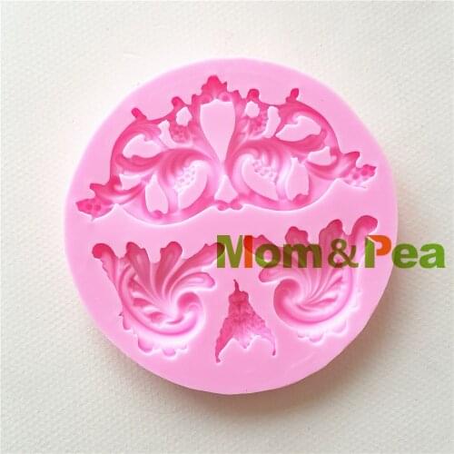 Mom&Pea 1348 Free Shipping Deco Silicone Mold Cake Decoration Fondant Cake 3D Mold Food Grade