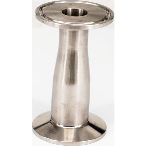 25mm Turn to 19mm O/D 304 Stainless Steel Sanitary Ferrule Concentic Reducer Pipe Fitting Tri Clamp