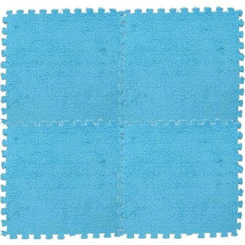 25X25cm Kids Carpet Foam Puzzle Mat EVA Shaggy Velvet Baby Eco Floor 7 colors Puzzle Carpet Baby Play Mat Floor Crawling Rugs