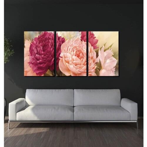 3Pcs Diamond drawing Full round square Diamonds Embroidery Diy Diamond Painting Peony Flowers N570