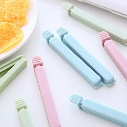 5pcs Plain color sealing clip Food Sealing Clip Storage Bags Sealer Clamp Keep Fresh Snacks food preservation plastic bag snack