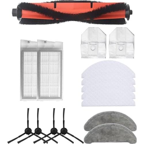 Promotion!Mops Cloths Rag Dust Bags Rolling Main Brush Side Brush HEPA Filter For Roidmi EVE Plus Robot Vacuum Cleaner Parts