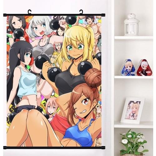 Anime Dumbbell Danberu Nan Kilo Moteru Sakura Hibiki Wall Scroll Poster Wall Hanging Poster Home Decor Collection Art Gifts