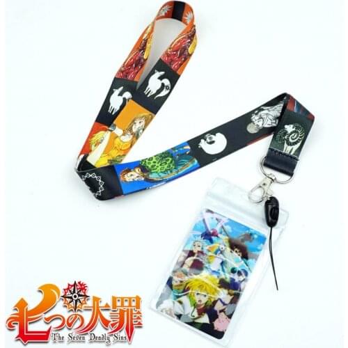 Anime The Seven Deadly Sins Lanyard Neck Strap Mobile Phone Charms Straps Camera ID Badge Holder fabric Lariat Key Chain Gift