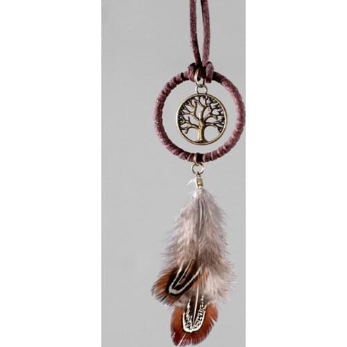 Car Pendant Feather Dream Catcher Hanging Made Art Craft Home Ornament Auto Rearview Mirror Trim Decoration Accessories Gifts