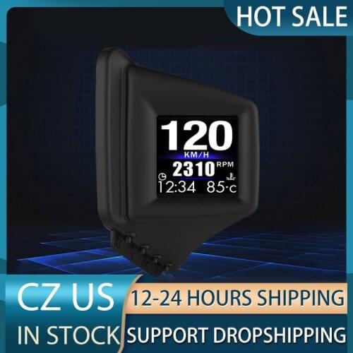 Car HUD Head Up Display Digital GPS Speedometer With Speedup Test Brake Test Overspeed Alarm TFT LCD Display Car Electronics