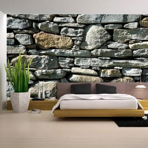 Bacaz New 8D Large Mural Block 3d Stone Wallpaper Mural 3D Wall Photo Mural Stone Wall paper for Sofa Background 3d Wallcovering