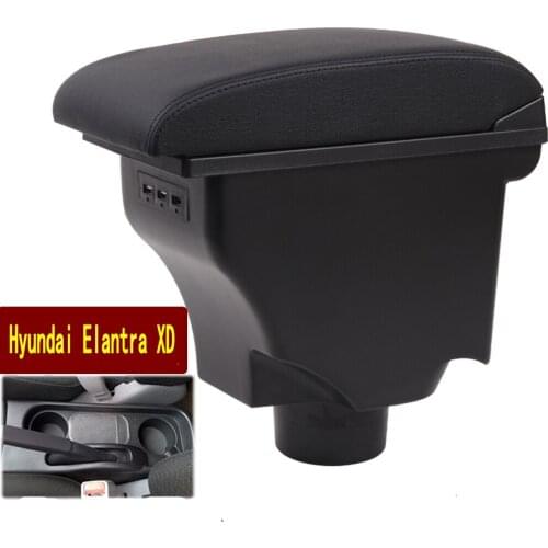 For Hyundai Elantra XD armrest box central Store content Storage box with USB interface