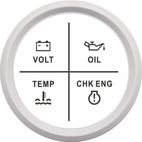 Digital Motorcycle Voltmeter Alarm Gauge Meter Oil Pressure Water Temperature Engine Alarm 9-32V Red Backlight