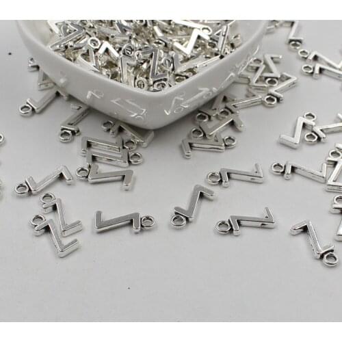 20 pcs Double Side Alphabet(Z)Letter Tag Charm Pendant Initials Jewelry Making