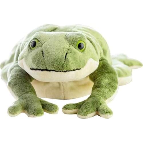 Fancytrader 24'' Funny Simulation Frog Plush Toy Lifelike Stuffed Cartoon Green Frog Doll Cushion Pillow Kids Gift 60cm