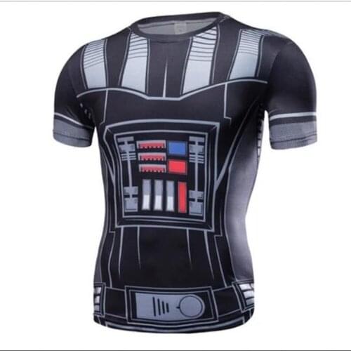 3D Pattern Men T Shirt For Male Streetwear Gym Fitness Compression Cosplay Short Sleeve Running Sports Shirt Tops Clothing