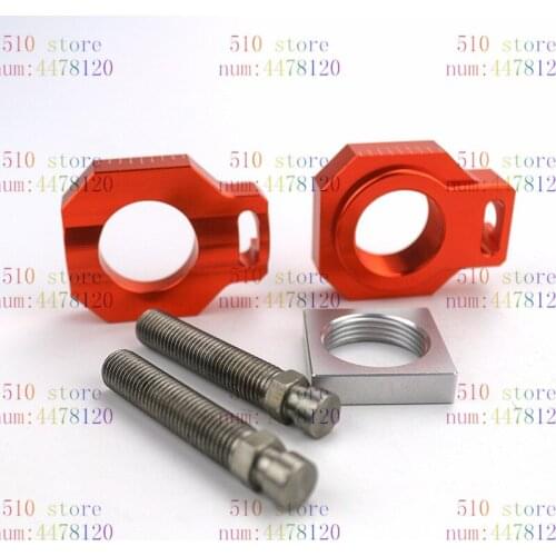 Good quality Rear axle Slider blocks Spindle Chain Adjuster for KTM SX SXF XCF 450 125 250 380 Dirt Pit Bike Motorcycle Motocro