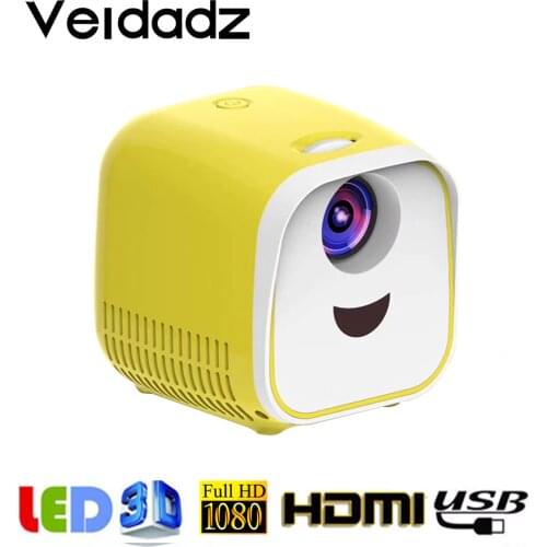 VEDADZ Tiny portable L1 projector supports 1080p full HD movie playback 1000 lumens home entertainment theater