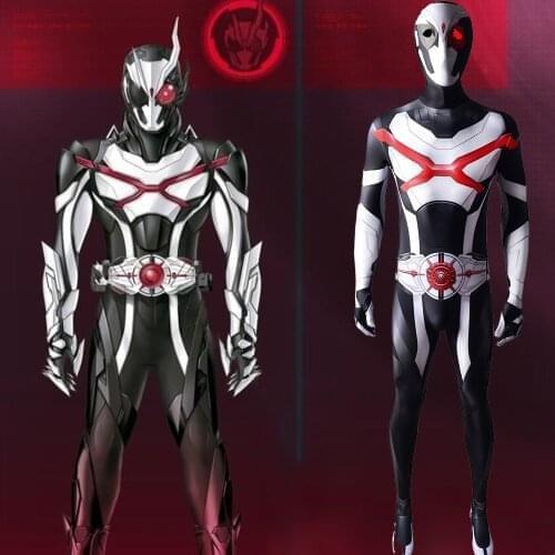 Kamen Rider Ark-Zero-One Costume Cosplay Zentai Jumpsuit Spandex Lycra Bodysuit Halloween Costume Masked Rider Cosplay Adult/Kid