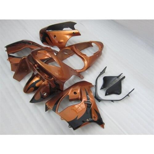 Top selling bodywork fairing kit for Kawasaki ZX9R 98 99 brown black fairings set ZX9R 1998 1999 N105