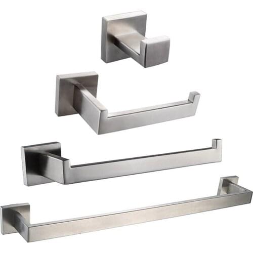 Brushed Nickel Finish Bathroom Accessories Stainless Steel Bathroom Hardware Set Bathroom Products Wall Mounted Send from Brazil