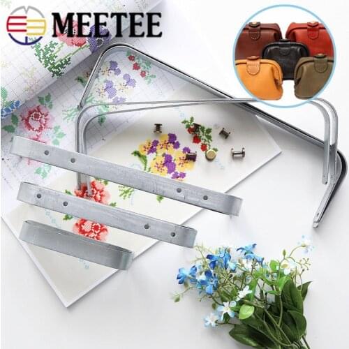 Meetee 1pc/2pcs 12-30cm Doctor Mouth Bag Metal Frame Screws Clasp Buckle DIY Manual Leather Crafts Hardware Accessories BF448