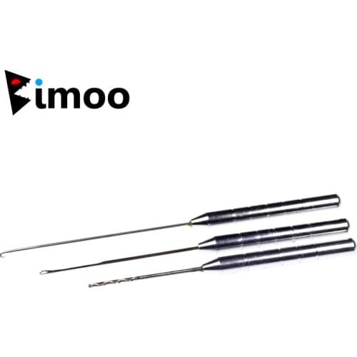 Bimoo 3PCS/Combo Metal Carp Fishing Rigging Needle Set Latching Needle + Driller + Hook Needle Hair Rig Pop-up Rig Making Tools