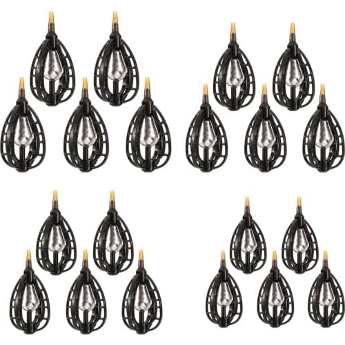 5 pcs ABS Fishing Feeder Carp Сrucian Bream Fishing Tackle Fishing Bait Cages Fishing Tools