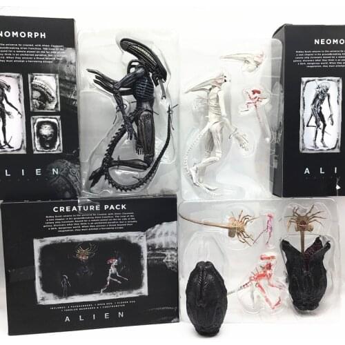 NECA Movie Alien Figure Creature Pack Neomorph Xenomorph Alien Egg Dog New Variation Action Figure Model Toy Doll Gift