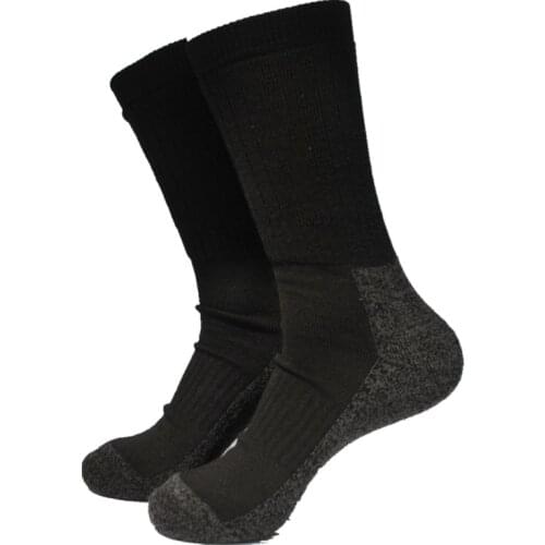 1 Pair Winter Good Quality 70% Merino Wool Thick Black Trekking Socks Mens Socks