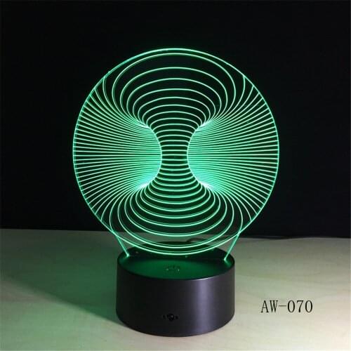 New Art Abstraction 3D Lamp 7 Color Led Night Lamps Touch Led USB Table Lampar a Lampe Dropshipping Service AW-070