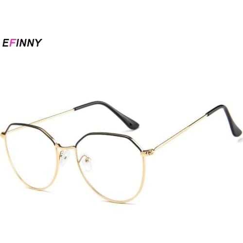 Fashion Unisex Retro Irregular Multiple Colour Polygon Frame Clear Lens Glasses Optical Glasses Quiet style Reading Glass New
