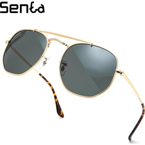 Vintage retro luxury brand UV400 Polarized round women shades sunglasses man 90s steampunk gothic anti-glare glasses quality