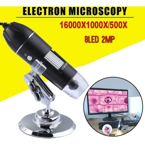 1600X 1000X 500X USB Microscope Handheld Portable Digital Electron Microscope 3 In 1 Type-C Micro USB Interface With Bracket