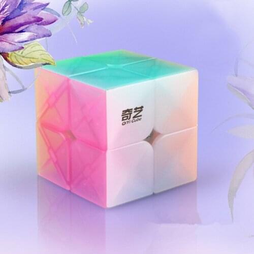 Qiyi Qidi S 2x2 Anti-adhesive Elastic Magic Cube Educational Toys for Brain Trainning - Jelly Color