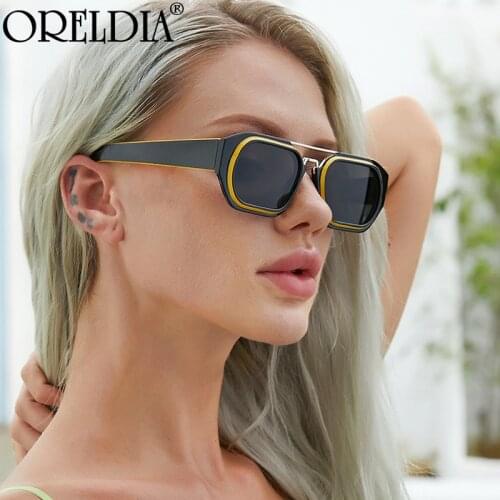 Luxury Fashion Square Sunglasses Women Men Oversized Sun Glasses Splicing Punk Colorful Eyewear Lady Retro Oculos UV400 Glasses