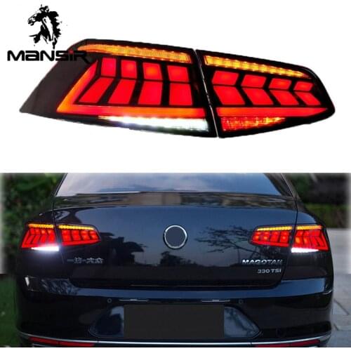LED Car Taillight Tail Lamp Brake Reversing Reverse Rear Fog Lights For Volkswagen Passat B8 2017 2018 2019 Reflector Bumper