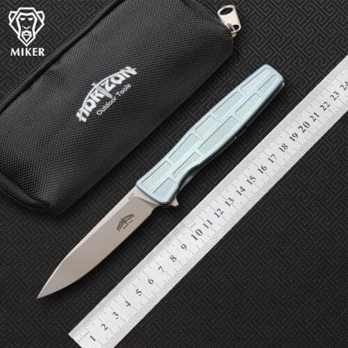 MIKER Horizon AD06 Flipper S35vn blade knife ball bearing Titanium handle tactical outdoor camp Drills Saws knives EDC tools