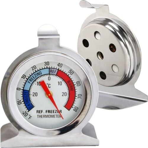Refrigerator Freezer Thermometer DIAL Type Stainless Steel Hang Stand oven thermometer Pointer thermometer oven 50-300 degree