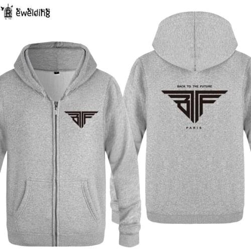 Zipper Hoodies Men Back To The Future BTTF Printed Mens Hoodie Fleece Long Sleeve Mans Jacket Sweatshirt Tracksuit Oversized