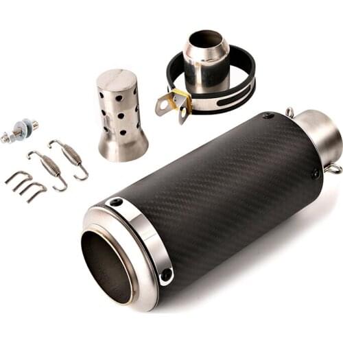 Carbon Fiber 38-51 mm Exhaust Muffler Pipe Motorcycle Rear Escape with Removable DB Killer for Z300 Monster 696 CBR500R ZX10R
