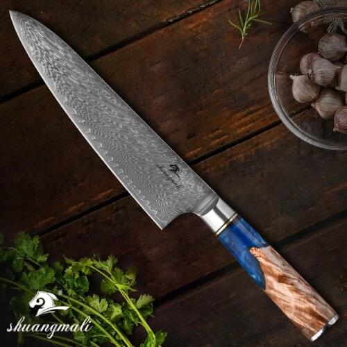 8 Inch Utility Chef Knives 67 Layer Damascus Steel Sharp Kitchen Knife Family Slicing Cleaver Cooking Vegetable Meat Chef Knife