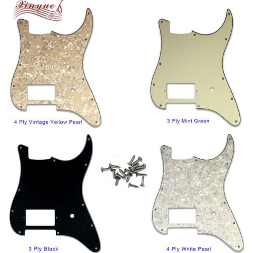 Pleroo Guitar Parts - For FD US 11 Mounting Screw Hole Standard Start H PAF Guitar pickguard With brige humbucker