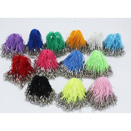 50p 7cm Multicolor Lariat Mobile Lobster Clasp Hook Buckle Snap Chain Straps Phone Neck Hanging Rope Keychain Jewelry Gifts