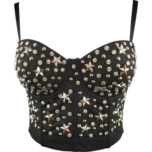 High Quality Women Sexy Designer Beading Punk Style Cotton Camisole Tops Summer 2021 High Street Short Camis Crop Tops