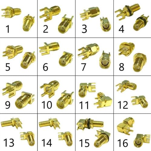 1PC SMA male/ female RF Coax connector PCB 2-hole panel mount solder post wire terminal adapter goldplated wholesale price