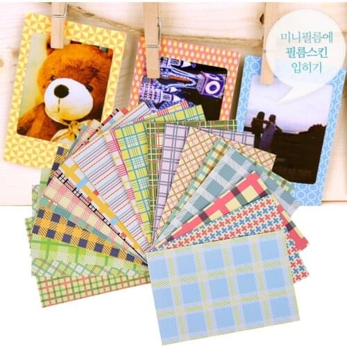 20 Pcs/Lot Photo Albums Stickers DIY Scrapbook Decorative Paper Photos Frame For Instax Mini Film Home Decor Candy Color