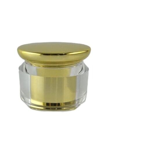 40g shiny gold acrylic cream jar for eyecream/day cream/night cream/essence/moisturizer/mask cream plastic jar packing