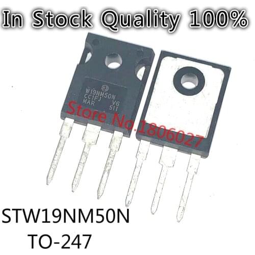 5PCS/lot W19NM50N STW19NM50N TO-247 500V 14A Spot hot sale