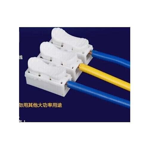 50 sets IEC Press Type PP Splice PlasticTerminal CH3 connector ,Live/Null/Earth fast Wire Connector for 0.5-3.5m2 Cable